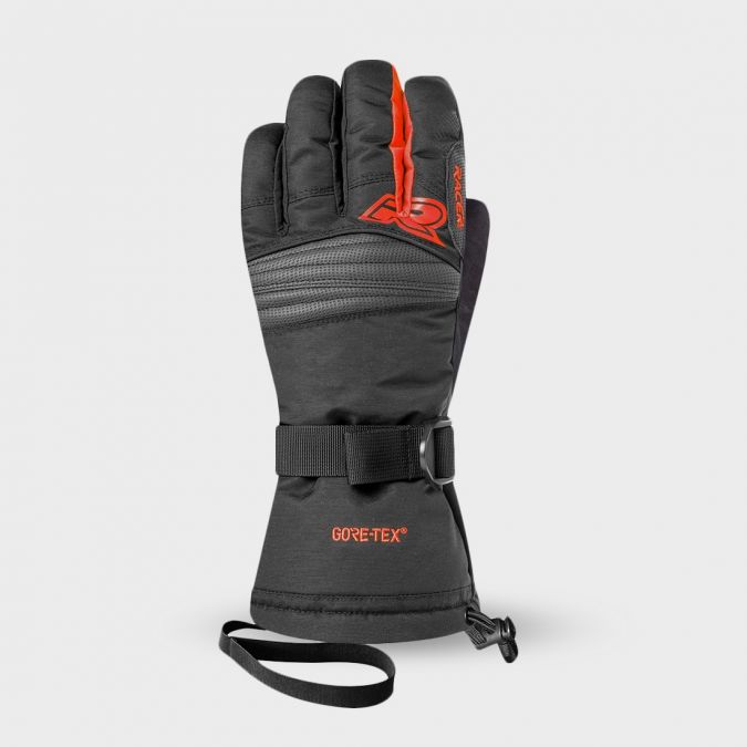 ski gloves orange