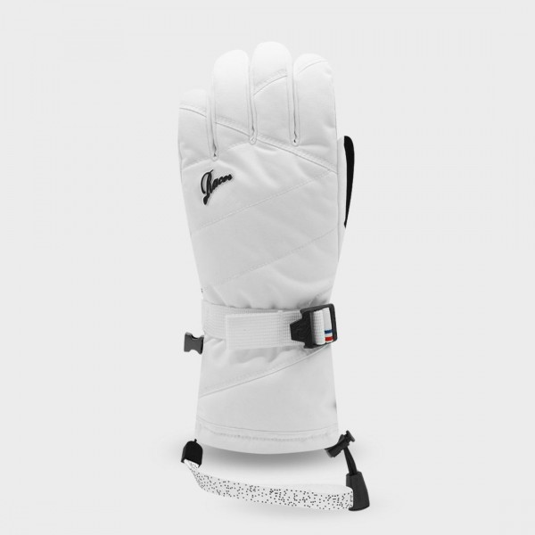 ski gloves womens white